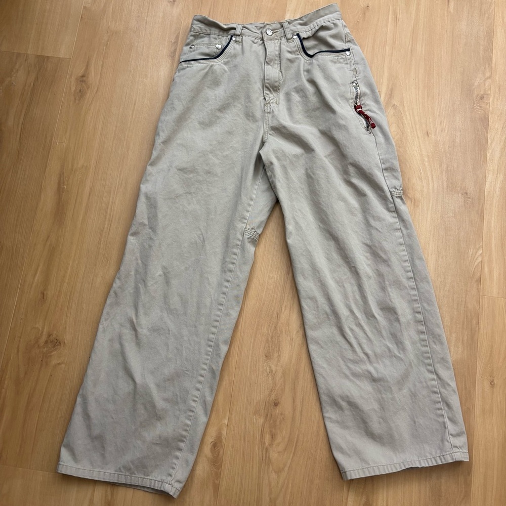 Zonz Khaki Pants Wide Leg‎ Grunge Y2K Youth 16 Womens 0-2